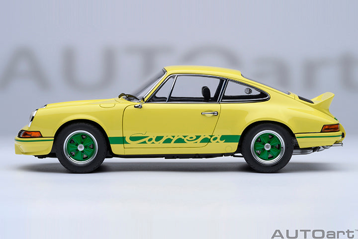 78033 PORSCHE 911 CARRERA 2.7 RS (LIGHT YELLOW/GREEN STRIPES)