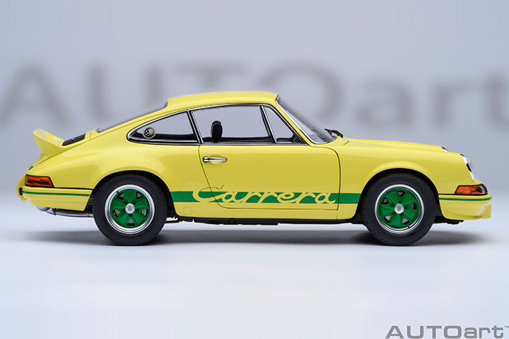 78033 PORSCHE 911 CARRERA 2.7 RS (LIGHT YELLOW/GREEN STRIPES)