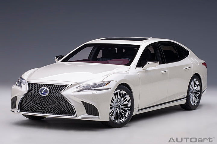 78866 LEXUS LS 500h (SONIC WHITE METALLIC/CRIMSON &amp; BLACK INTERIOR)