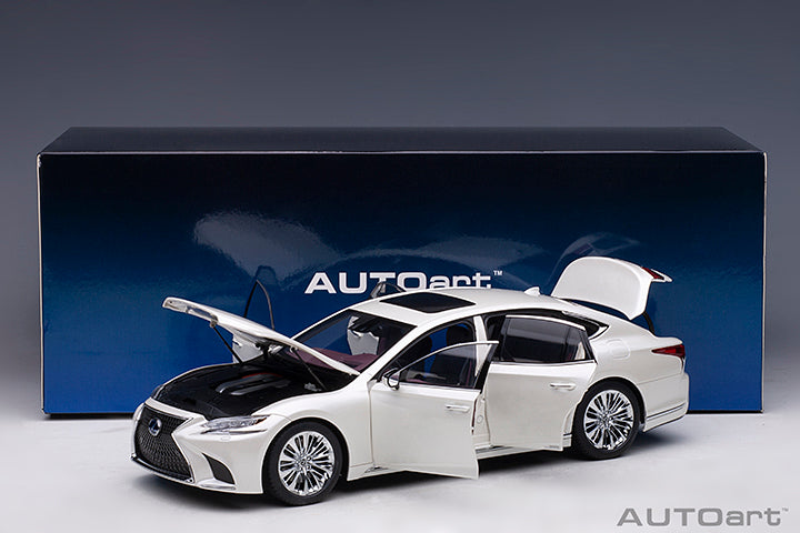 78866 LEXUS LS 500h (SONIC WHITE METALLIC/CRIMSON &amp; BLACK INTERIOR)