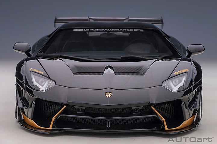 79184 LIBERTY WALK LB-WORKS LAMBORGHINI AVENTADOR LIMITED EDITION (GLOSS BLACK/GOLD ACCENTS)