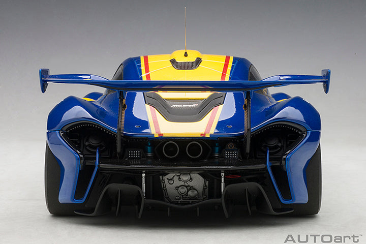 81542 McLAREN P1 GTR (METALLIC BLUE/YELLOW STRIPES)